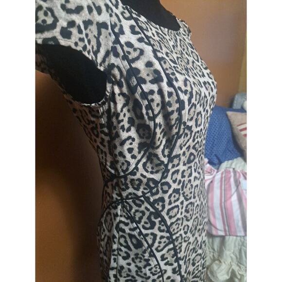 Victoria’s Secret Y2K Leopard Print Bodycon Cocktail Dress Size 8 Bodycon Fitted - Picture 2 of 8